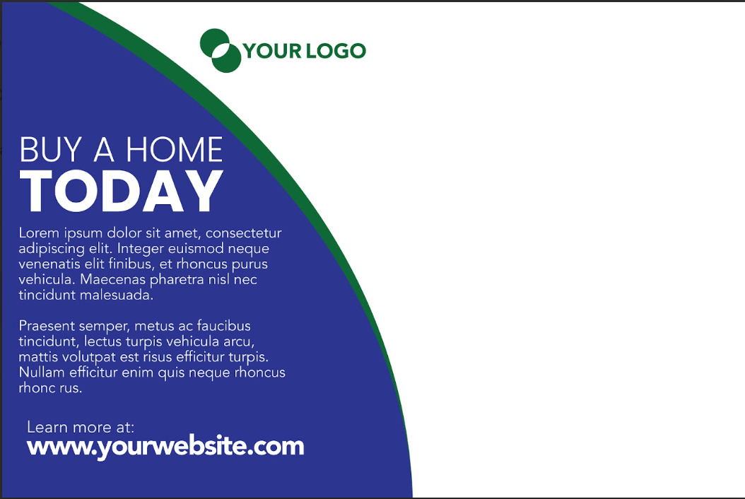 Real estate direct mail template