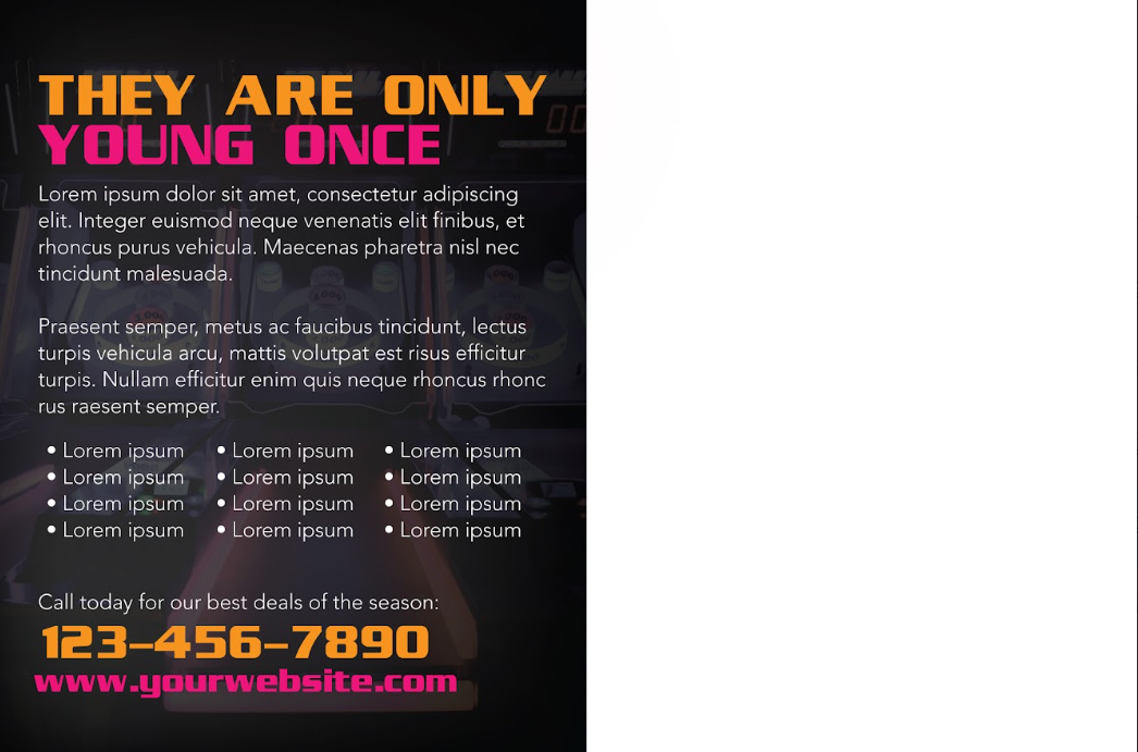 Retail direct mail templates