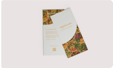 Image of a custom printed Rack Card to show options from Printing.com