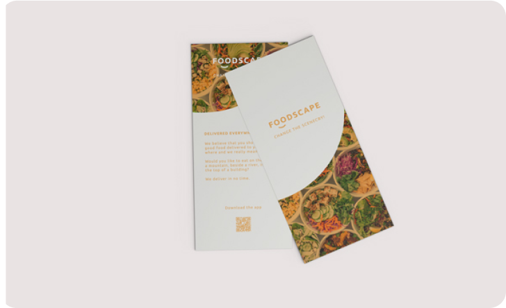 Back and front of a brochure printed by Printing.com